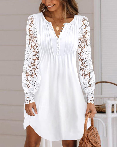 Robe à manches longues en dentelle m300734 