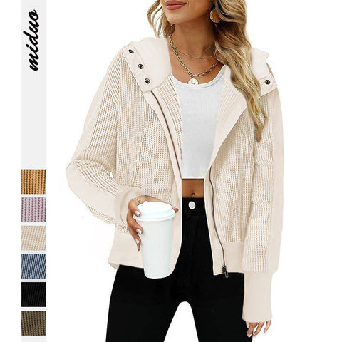 Pull à capuche style décontracté avec fermeture éclair M300474 