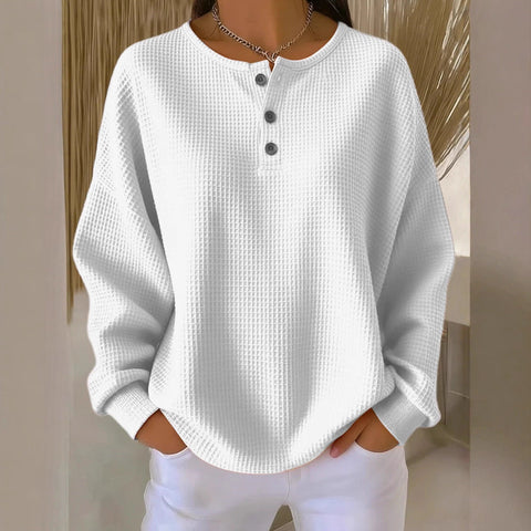 Autumn and winter new solid color pullover loose top m302204