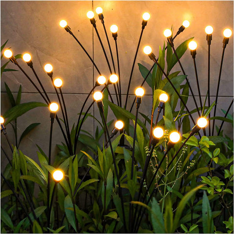 Lampe solaire pour pelouse, éclairage de cour, lampe LED à prise de terre en forme de luciole, alimentée par le vent, m3331167