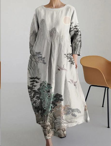 Rundhalsausschnitt süßes Damenkleid neues Kleid m301069 