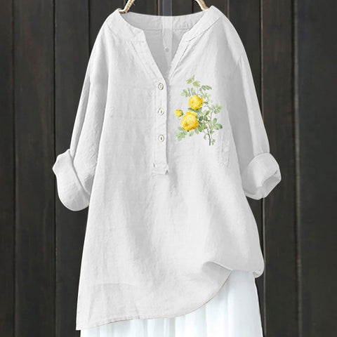 Autumn new long-sleeved comfortable printed fashion versatile shirt m301739