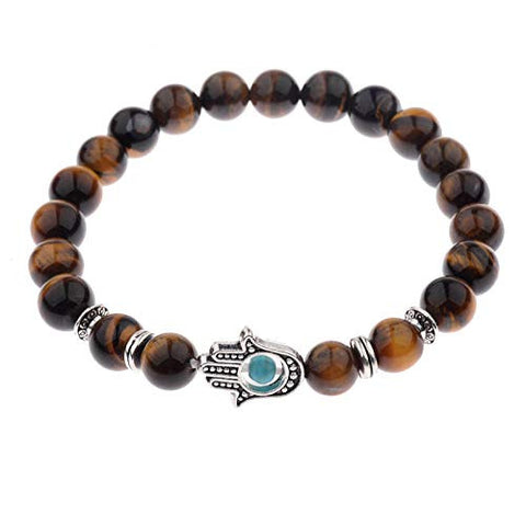 Elastisches Armband aus schwarzem Gallenstein, Totenkopf-Anhänger, natürliches Türkis, Tigerauge, Quaste, Kristall, Vulkanstein, Perlenarmband m3331320