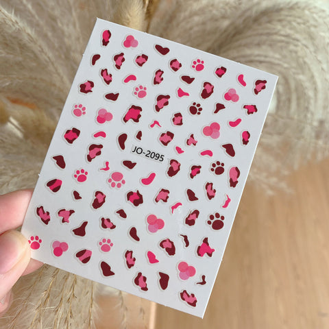 Leopardenmuster Nailart Sticker Aufkleber personalisierter Graffiti Trend mit selbstklebendem Nagelaufkleber m3331202