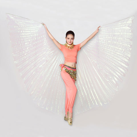 Goldene und silberne Flügel 360 Grad geteiltes Tanzkleid m33311027