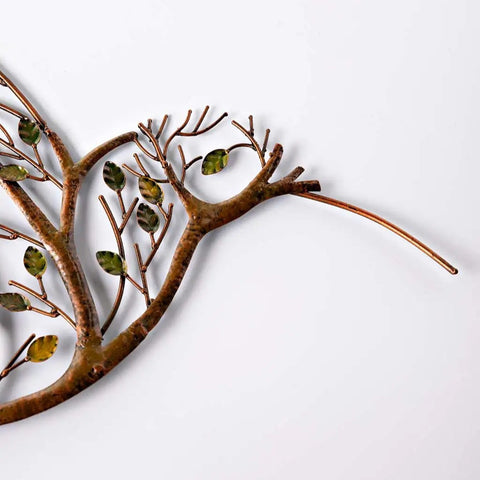 Metallwandkunst „Kolibri und Zweig“, m3331005