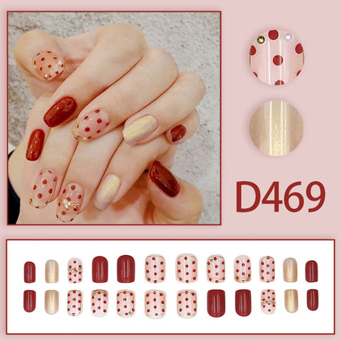 Elegante und frische Temperament Wind Maniküre Eis transparent Strass abnehmbare tragbare Nagel m5010688