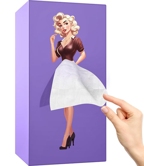 Cartoon Anime Mädchen Taschentuchbox Fliegender Rock Taschentuchbox Pod Rock Mädchen Gesicht Pumpkarton Niedliche Desktop-Dekoration m5010683