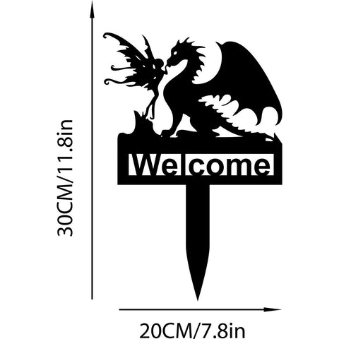 Dragon Garden Märchen Adresscode-Schild m3331008