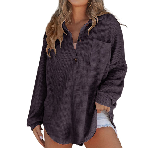 Haut en tricot gaufré populaire taille m300443 