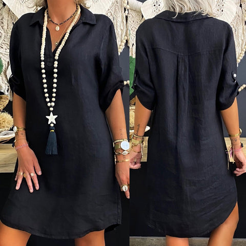 Chemise-jupe à manches courtes en rayonne coupe-vent nordique m300062 