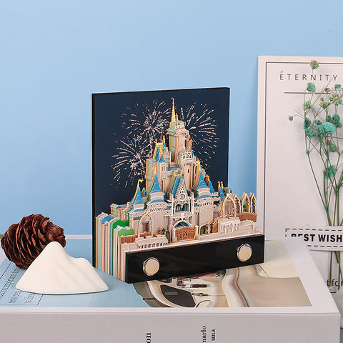 Notes autocollantes 3D Harry Potter, calendrier créatif en papier sculpté à la main de Poudlard m3331181 