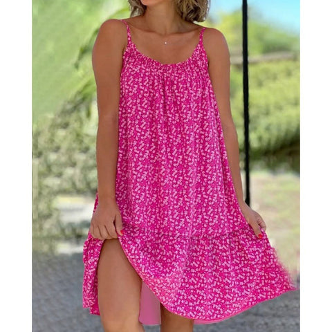 Großes Swing-Blumen-Slip-Kleid in Übergröße M300185 