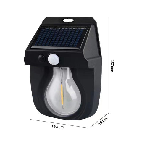 Solar-Außenwandleuchte, menschlicher Körper, Induktion, dreistufige Wolframdraht-Wandleuchte, m3330911