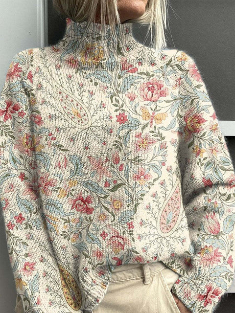 Christmas abstract print casual cape jacket cardigan sweater m302114