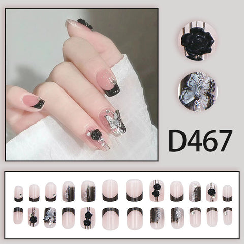 Elegante und frische Temperament Wind Maniküre Eis transparent Strass abnehmbare tragbare Nagel m5010688