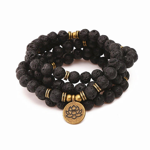 8 mm neues Amazon-Armband, 108 Buddha-Perlen, Lotus-Armband mit mehreren Kreisen, Lebensbaum-Anhänger, Pulloverkette, M3331309