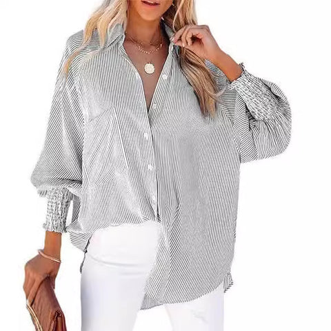 Langarm Lose Hemd Casual frauen Kleidung Neue Tasche Hemd Top m301376 