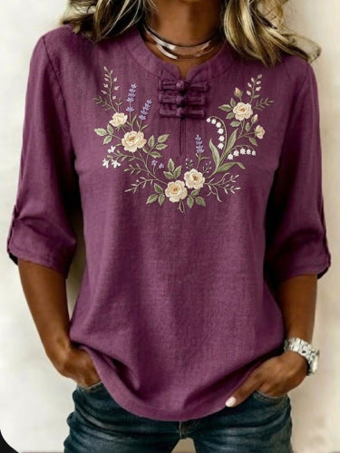 Women's floral print top m302985