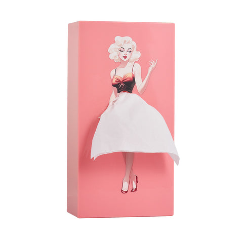 Cartoon Anime Mädchen Taschentuchbox Fliegender Rock Taschentuchbox Pod Rock Mädchen Gesicht Pumpkarton Niedliche Desktop-Dekoration m5010683