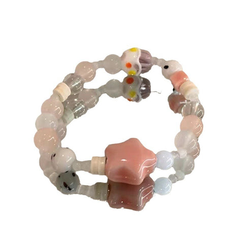 Bracelet en perles de céramique chinoise, bracelet féminin doux et mignon pour fille m3331322