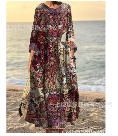 3D-gedrucktes lässiges lockeres Kleid für Damen m301278 