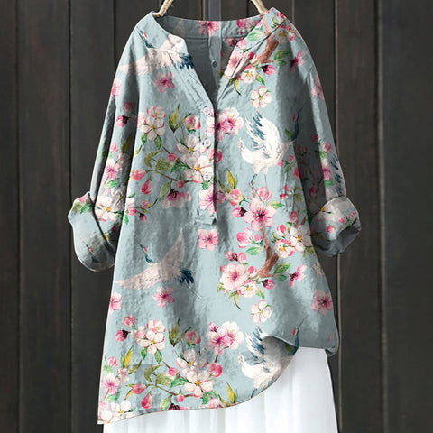 Autumn new long-sleeved comfortable printed fashion versatile shirt m301739