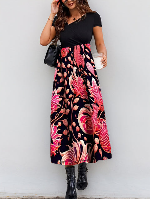 Robe élégante à imprimé épissure m301209 