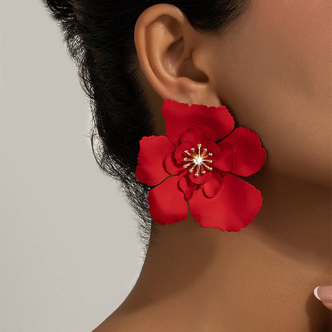 Boucles d'oreilles pétales personnalisées tempérament Bamine m3331191