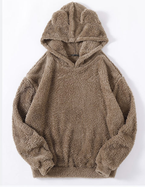 Nouveau pull thermique à capuche avec oreilles de lapin moelleuses m300439 