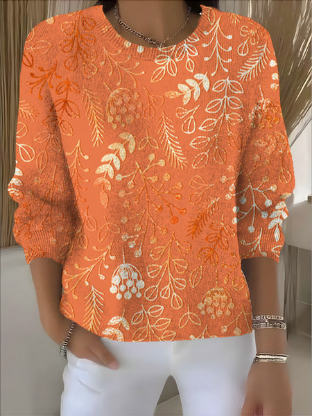 3D digital printing women's fashion round neck casual long-sleeved top m302157