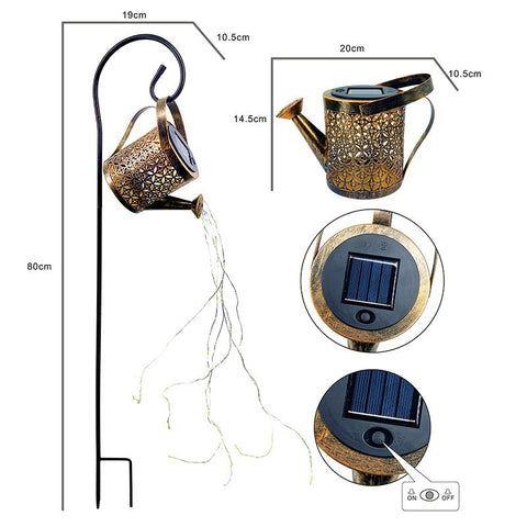 Solar Garten Wasserkocher Licht Outdoor Landschaft Licht Eisen Licht M3331149