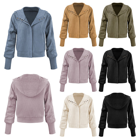 Pull à capuche style décontracté avec fermeture éclair M300474 