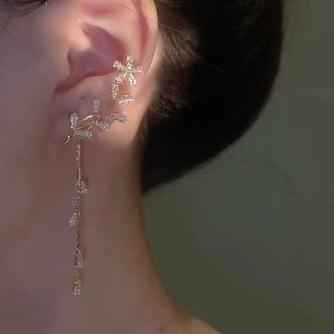 Zirkon Blume Ohr Hängen Quaste Ohr Hängen M3331099