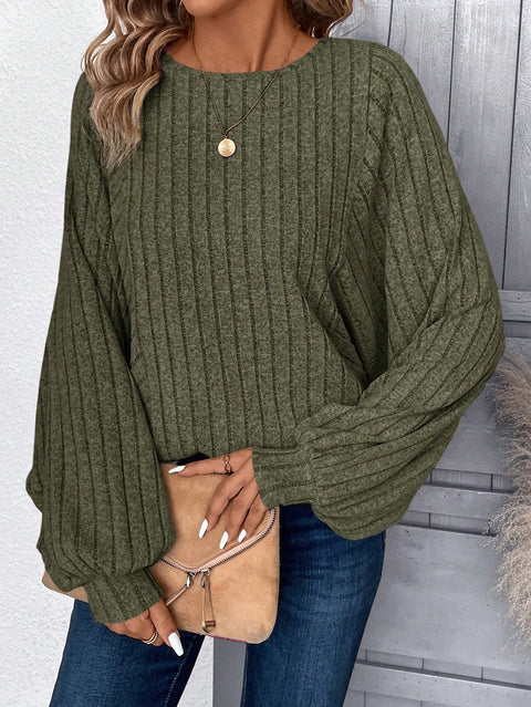 Autumn and Winter Comfortable Casual Pullover Batman Crew Neck Long Sleeve Knitted Top Lazy Women m301940