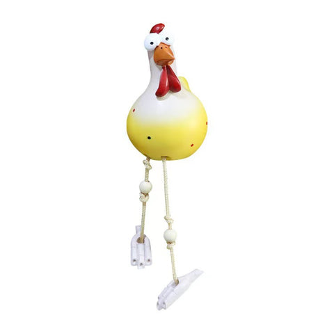 Ornements en résine de clôture de souffle de printemps de poulet à longues pattes m3330987 