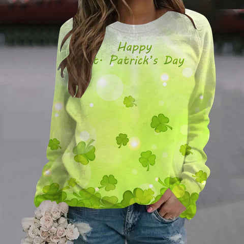 Pull col rond imprimé manches longues femme m300913 