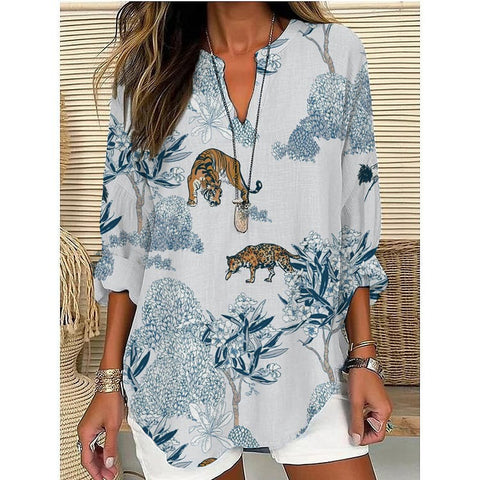 Lose druck rundhals casual große größe pullover frauen kleidung T m301359 