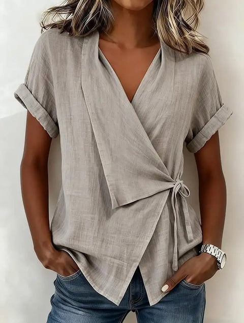 New lapel lace up irregular m302698
