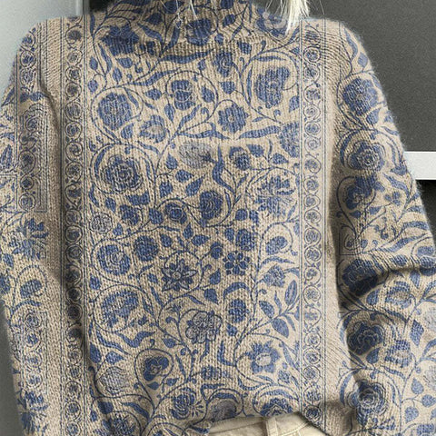 Christmas abstract print casual cape jacket cardigan sweater m302114