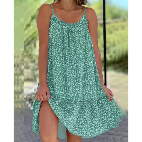 Großes Swing-Blumen-Slip-Kleid in Übergröße M300185 