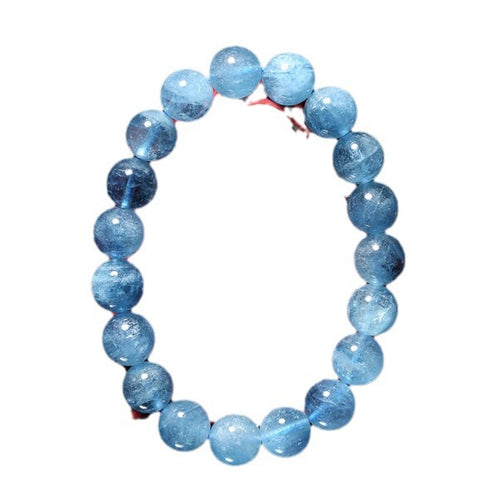 Natürliches brasilianisches Aquamarin-Armband mit Einzelkreis-Eiskristall-Armband, Schmuck m3331240