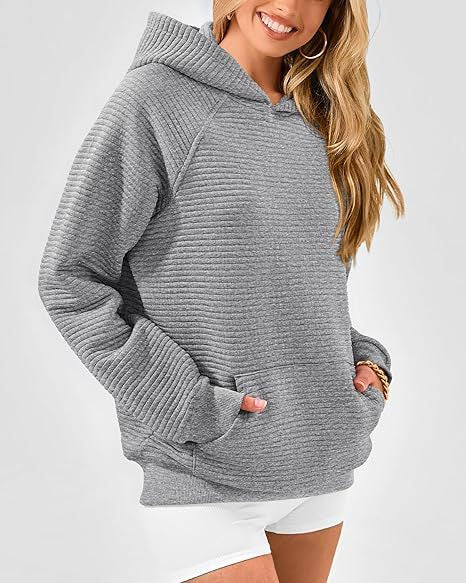 Women's Fashion Striped Hooded Loose Long Sleeve Sweater Women's m302027