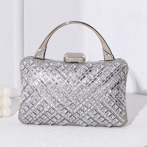 Retro-Bankett-Handtasche mit hohem Diamant-Gefühl für Damen, m3331050