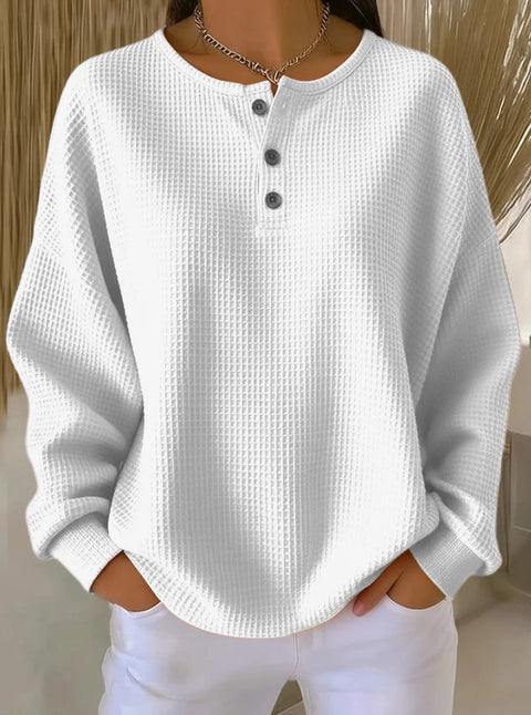 Autumn and winter new solid color pullover loose top m302204