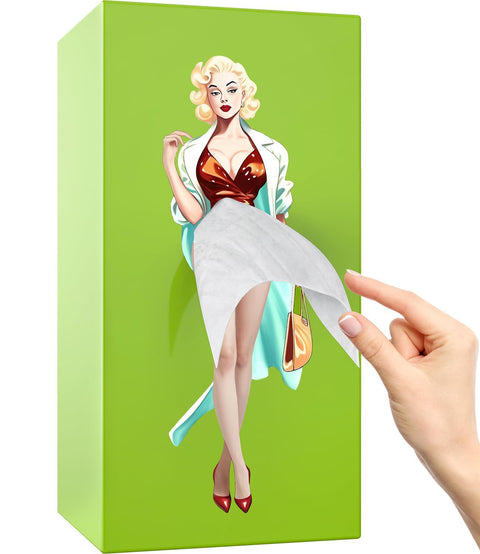 Cartoon Anime Mädchen Taschentuchbox Fliegender Rock Taschentuchbox Pod Rock Mädchen Gesicht Pumpkarton Niedliche Desktop-Dekoration m5010683
