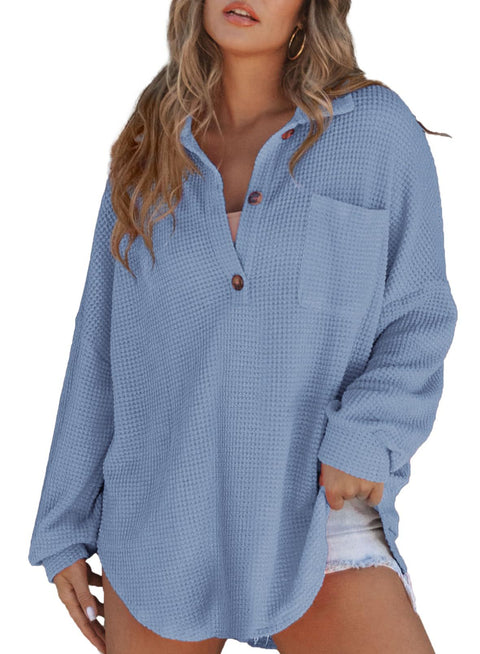 Haut en tricot gaufré populaire taille m300443 