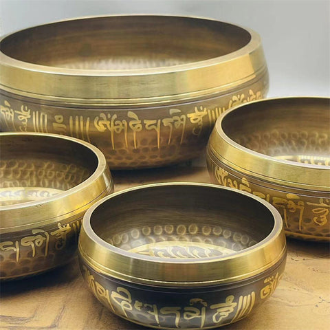 Nepalesische handgefertigte Kupfer-Glockenspiel-Vajra-Stößel Buddha-Klangschale Meditationsschale m3331263 