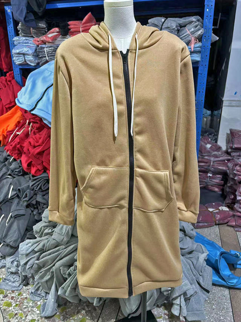 Women's medium and long hooded long-sleeved sweater women's winter m302342