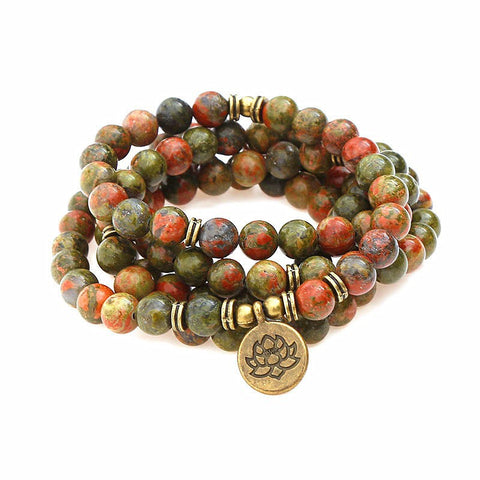 8 mm neues Amazon-Armband, 108 Buddha-Perlen, Lotus-Armband mit mehreren Kreisen, Lebensbaum-Anhänger, Pulloverkette, M3331309